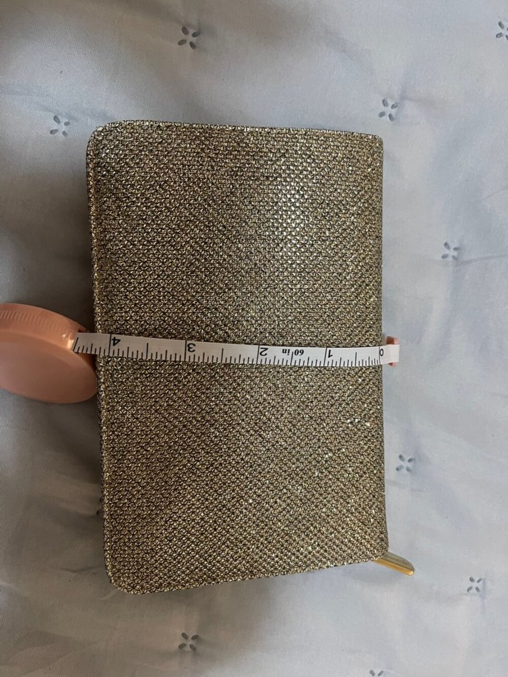 NWOT bareMinerals Gold Glitter Travel Makeup Organizer Bag - Picture 5 of 9